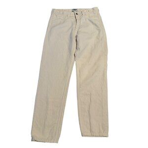 SIZE 30 YMC Off-White MENS Tearaway Jeans Straight Leg Cream Jeans